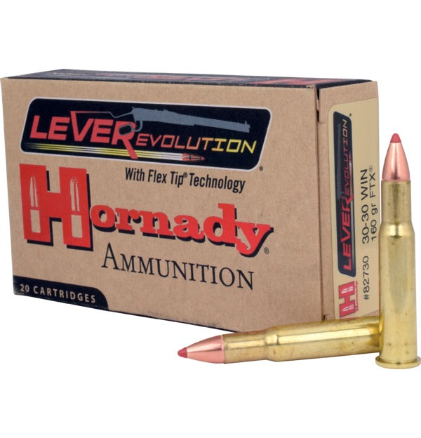 Hornady LeverRevolution 30-30 Winchester 160GR Flex Tip Expanding Brass Cased Ammo - 20 Rounds