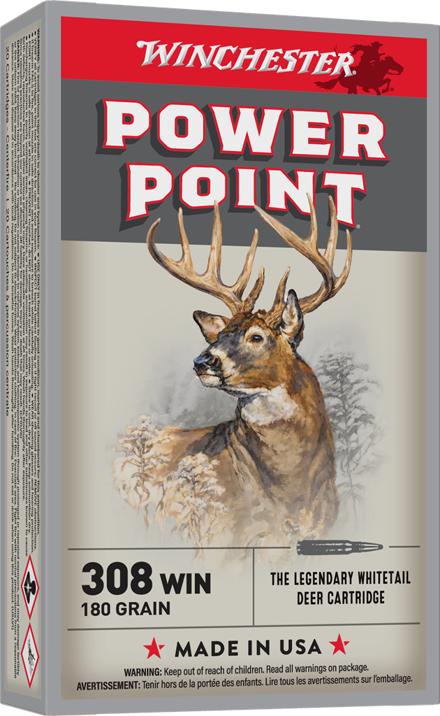 Winchester Ammo Super X Power Point .308 Winchester 180 Grain 20 Rounds Box