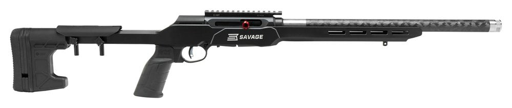 Savage A22 Precision Lite .22LR Rifle with 18-inch Carbon Fiber Barrel and Adjustable MDT Aluminum Chassis