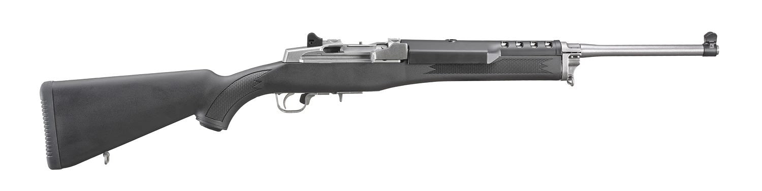 Ruger Mini-14 Ranch Rifle 5.56 NATO with 18.5-inch Matte Stainless Steel Barrel and Synthetic Stock