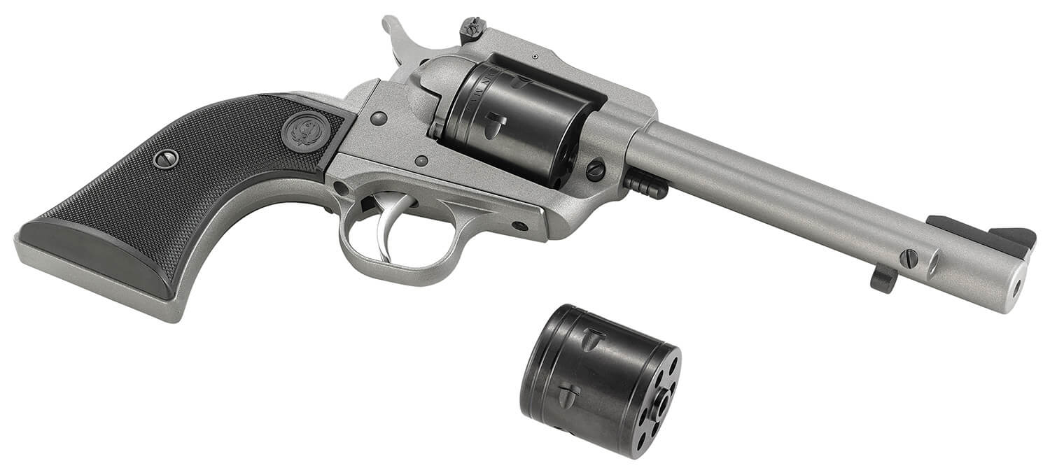 Ruger Super Wrangler .22 LR/WMR Revolver with 5.5-inch Barrel and Silver Cerakote Finish