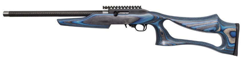 Magnum Research SwitchBolt .22LR Rifle with Blue Evolution Finish and Thumbhole Laminate Stock
