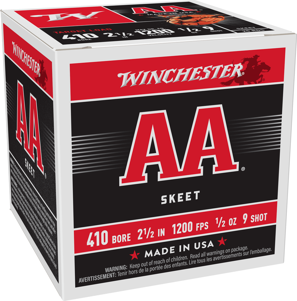 Winchester Ammo AA Target LD .410 Gauge Shotshells - 1/2 oz #9 Lead, 1200 FPS, 25 Rounds