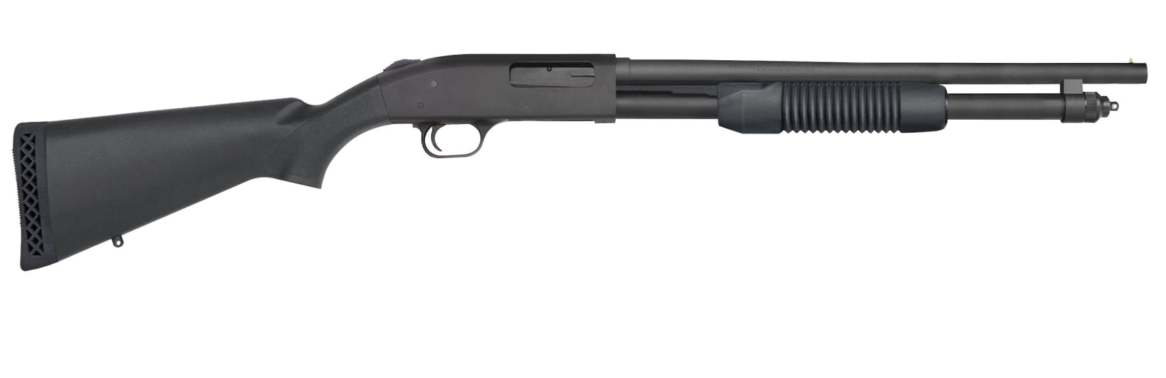 Mossberg 590 Persuader 20 Gauge Pump Shotgun with 18.5 Inch Barrel and Black Synthetic Stock
