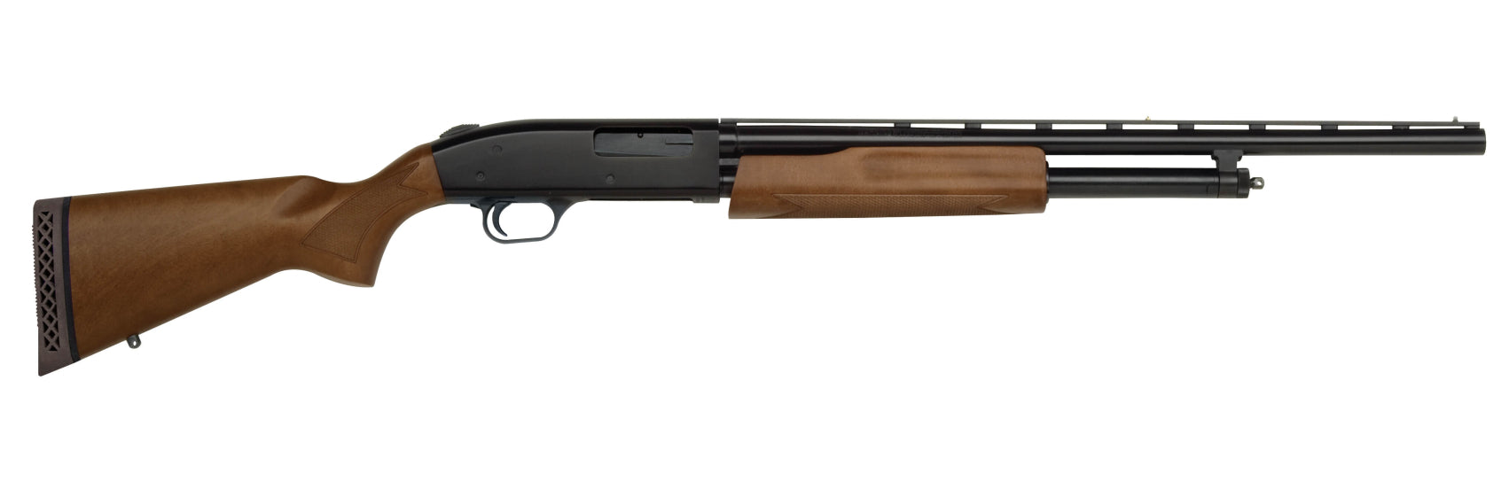 Mossberg Bantam Youth 20 Gauge Pump Shotgun with 22-Inch Blued Vent Rib Barrel and Wood Stock