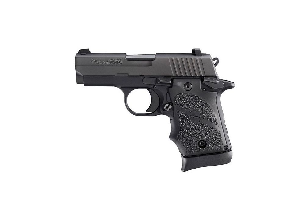 Sig Sauer P938 9mm Micro-Compact Pistol with Black Nitron Finish and Hogue Grip