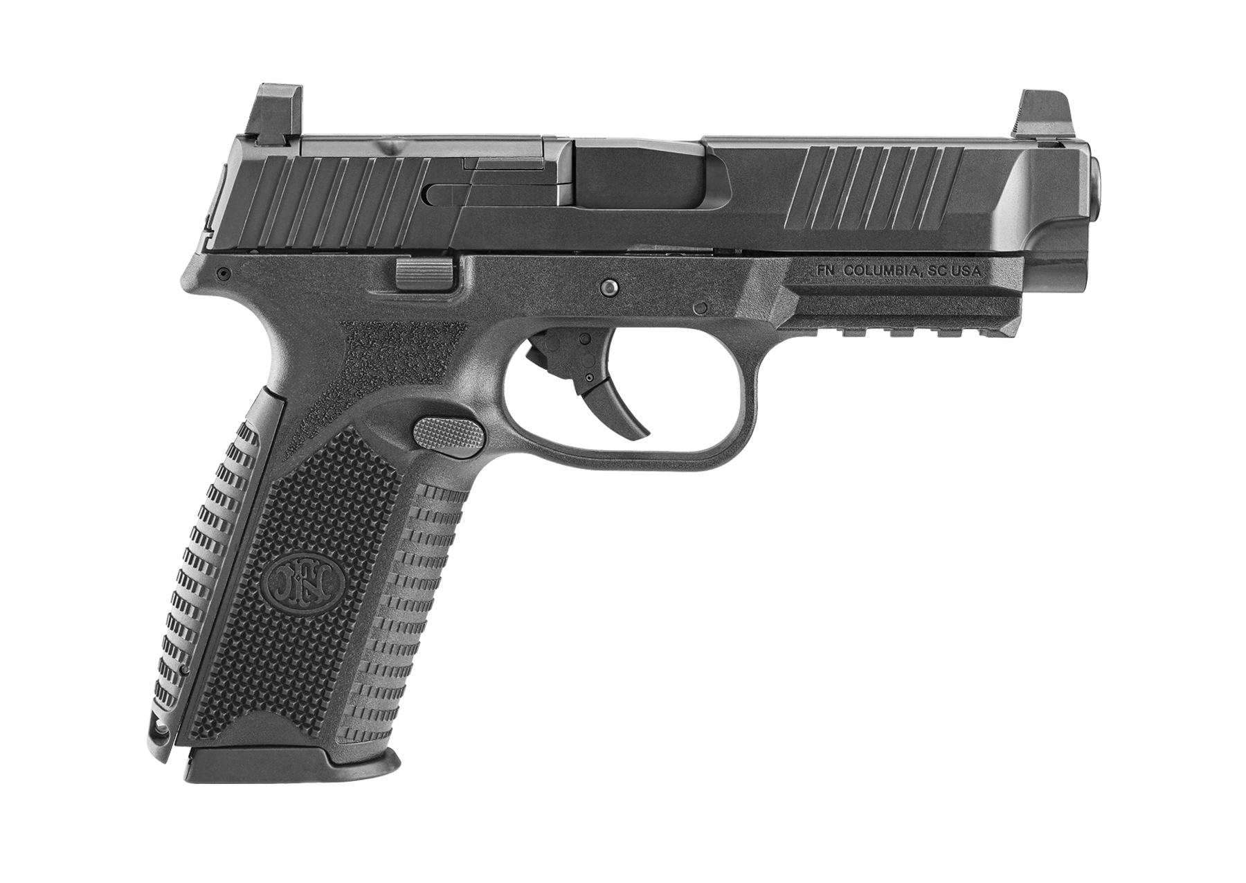 FN 509F MRD NMS 9mm Semi-Auto Pistol with Black Finish and Two 17-Round Magazines