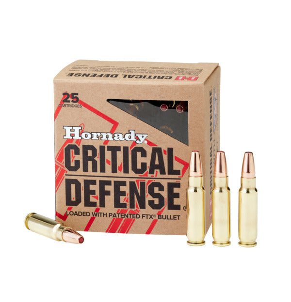 Hornady Critical Defense 5.7x28mm 40 Grain Flex Tip Expanding Ammunition – 25 Rounds per Box