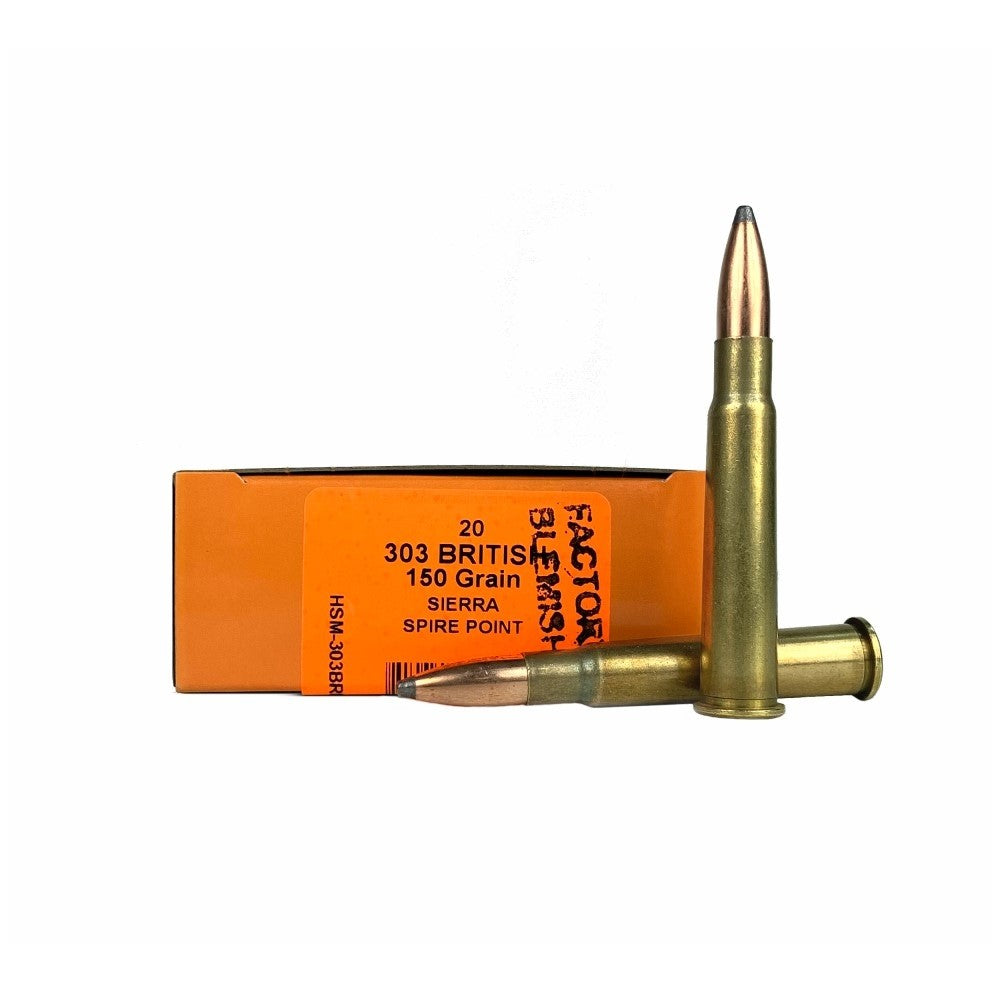 HSM 303 British 150 Grain Sierra Spire Point Ammunition - 20 Rounds per Box