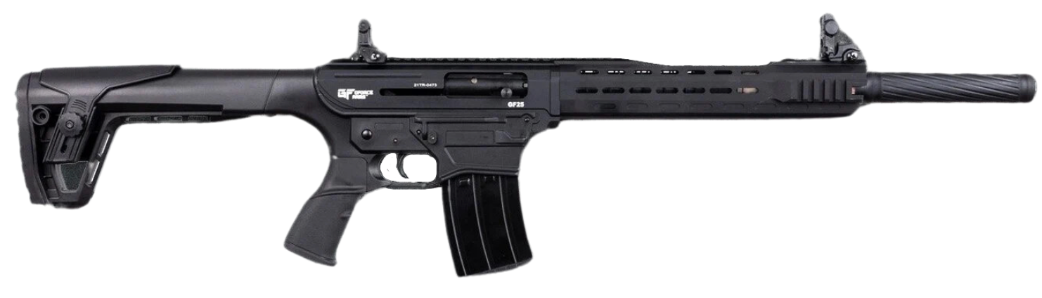 Gforce Arms GF25 12 Gauge Semi-Auto Shotgun with 20-Inch Barrel in Matte Black