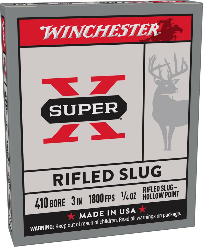 Winchester Ammo Super X .410 Gauge Rifled Slug 3" Hollow Point, 1/4 oz, 5 Rounds per Box