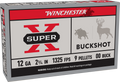Winchester Ammo Buckshot 12 Gauge 00 Buck 2.75 inch, 9 Pellets, 1325 FPS, 5 Rounds per Box
