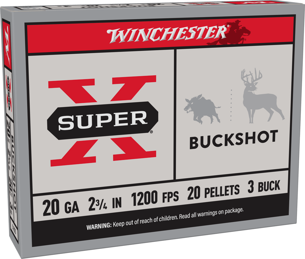 Winchester Ammo Winchester Spr-X 20 Gauge Buckshot, 3 Buck, 2.75 Inch 5 Rounds per Pack