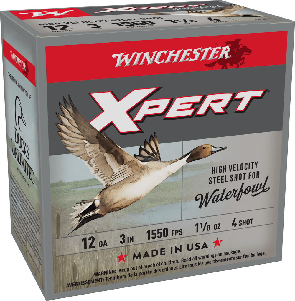 Winchester Ammo Super X Xpert HV 12 Gauge Steel Shot Shells – 3 Inch, 1-1/8 Oz, 25 Rounds