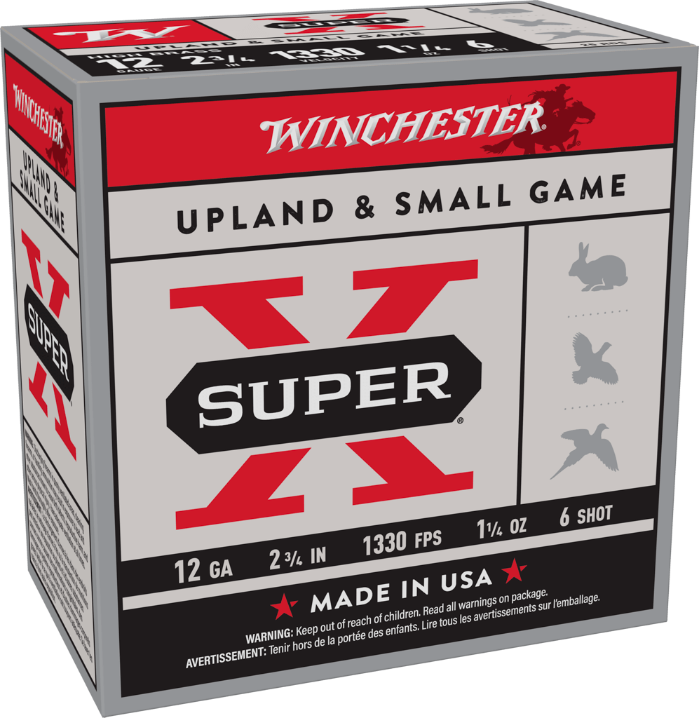 Winchester Ammo Super X High Brass 12 Gauge 2-3/4 inch #6 Shot, 1-1/4 oz, 25 Rounds per Box