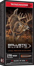 Winchester Ammo SilverTip .270 WSM 150-Grain Rapid Controlled Expansion Polymer Tip – 20 Rounds per Box