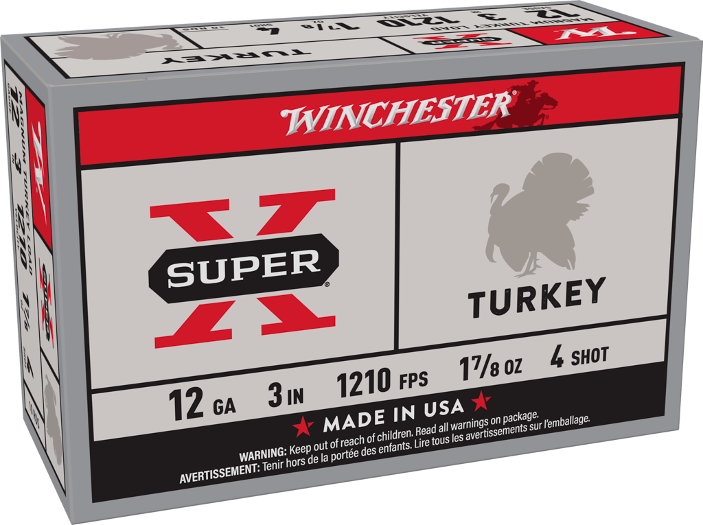 Winchester Ammo Super X Turkey 12GA 3 inch 1-7/8 oz #4 Copper-Plated Lead Shotshells (10 Rounds per Box)