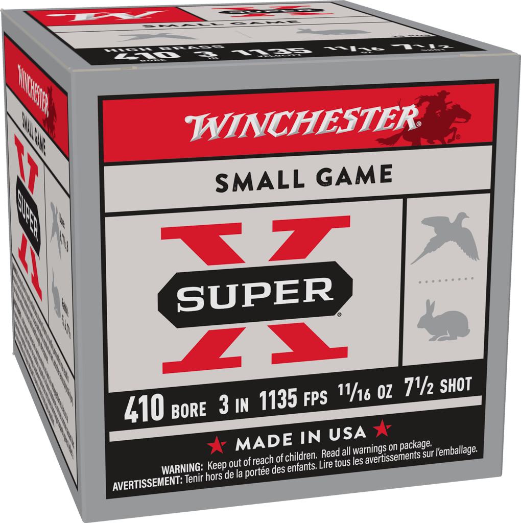 Winchester Ammo Heavy Game Load .410 Gauge 3-Inch Shotshells with 7.5 Lead Shot - 25 Rounds