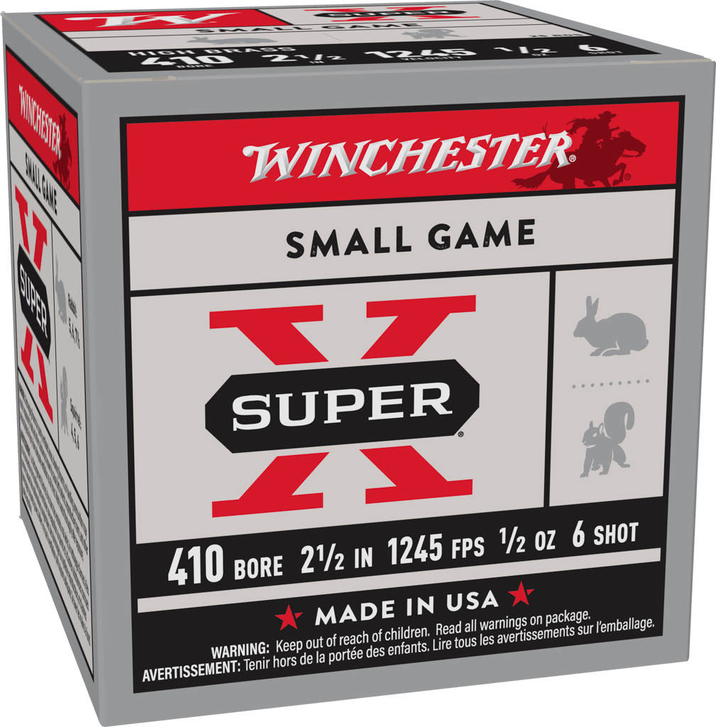 Winchester Ammo Heavy Game Load .410 Gauge Shotshells - 25 Rounds, Lead Shot Size 6