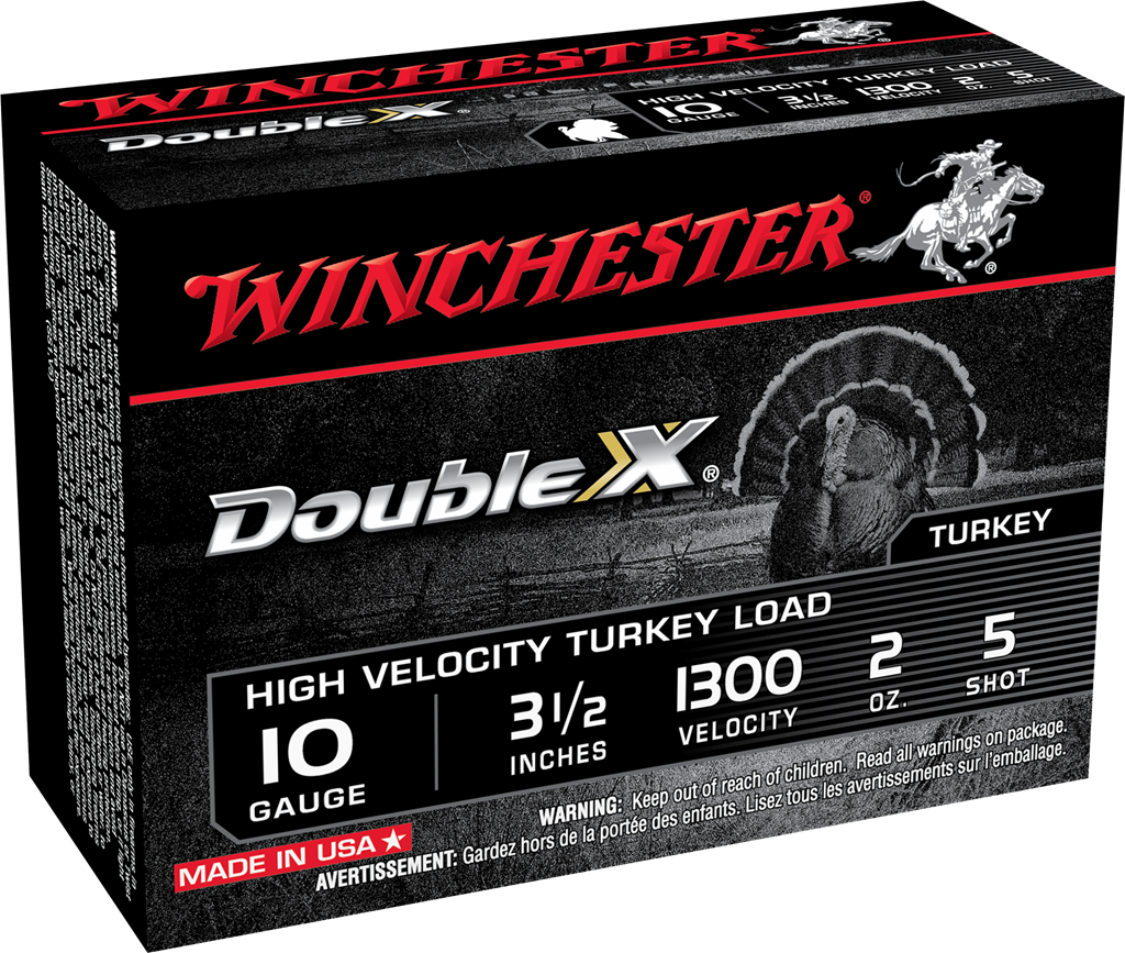 Winchester Ammo Double X High Velocity Turkey 10 Gauge Shotshells - 3.5 Inch, 2 oz #5 Shot