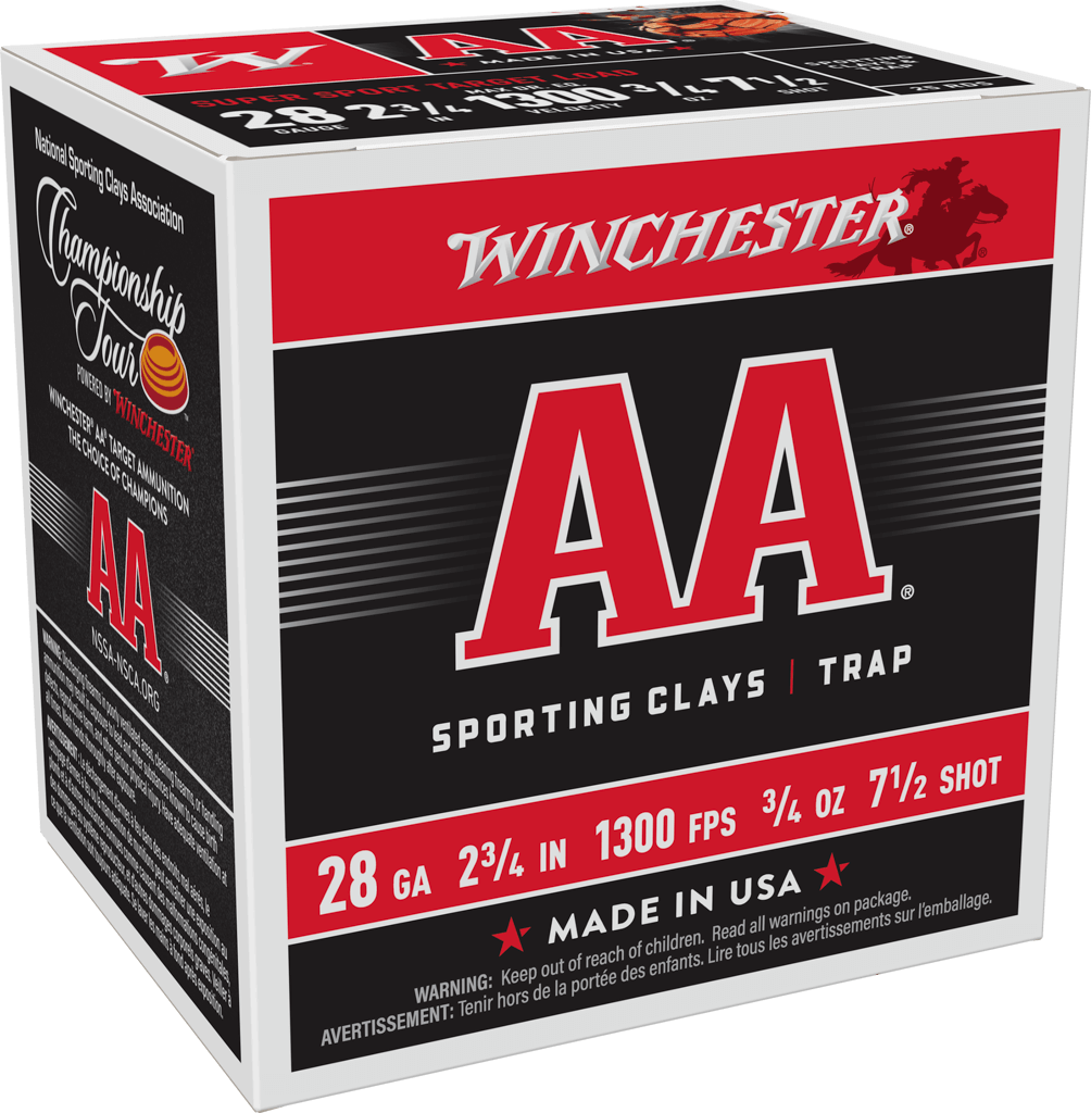 Winchester Ammo AA Super Sport Sporting Clay 28 Gauge Shotshell, 3/4 oz Lead Shot, 25 Rounds
