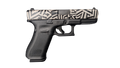 Glock PV45-HEX 9mm Pistol with Black/White Slide and Three Magazines