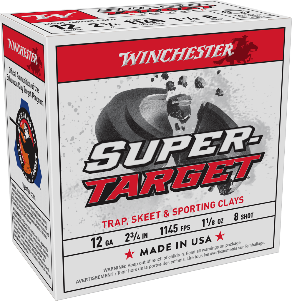 Winchester Ammo 12 Gauge Light Target Shotshell - 1 1/8 oz #8 Shot, 25 Rounds