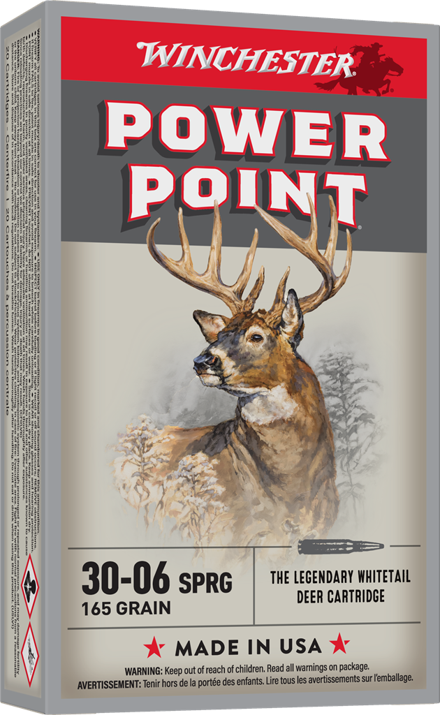 Winchester Ammo Power-Point 30-06 Springfield 165-Grain Soft Point Rifle Ammunition - 20 Rounds