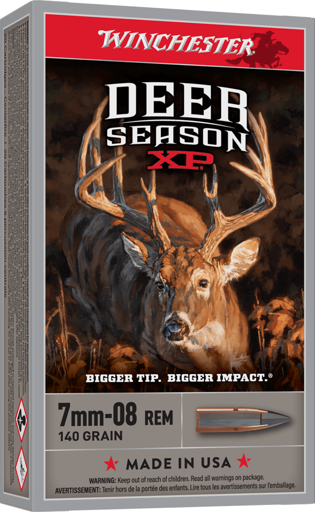 Winchester Ammo Deer Season XP 7mm-08 Rem 140 Grain Polymer Tip Ammunition, 20 Rounds