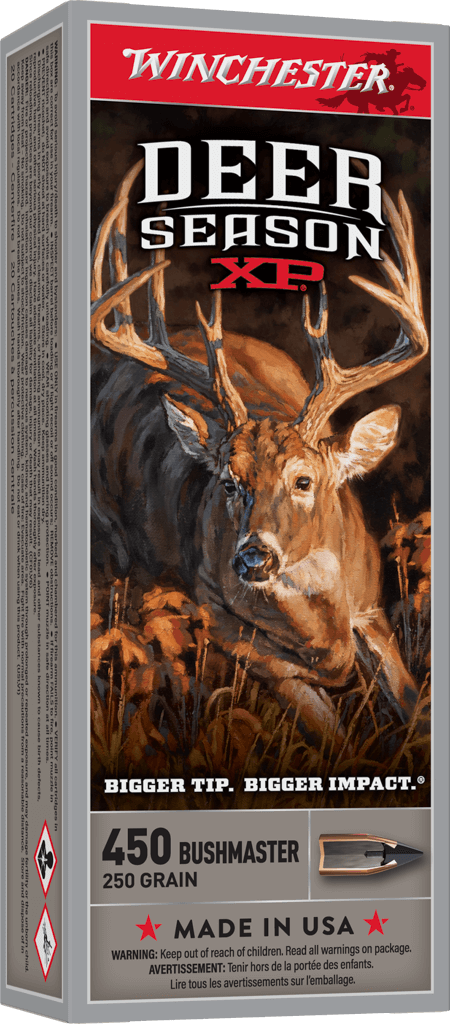 Winchester Ammo Deer Season XP .450 Bushmaster 250 Grain Poly Tip Centerfire Ammunition - 20 Rounds