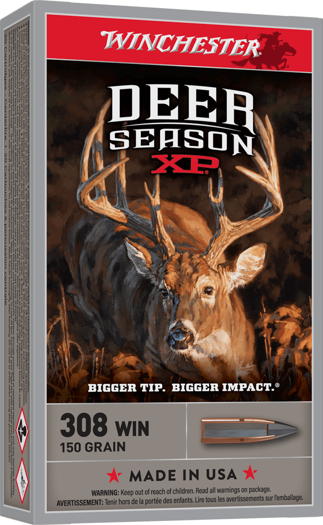 Winchester Ammo Deer Season XP .308 Winchester 150 Grain Poly Tip Centerfire Rifle Ammo, 20 Rounds Per Box