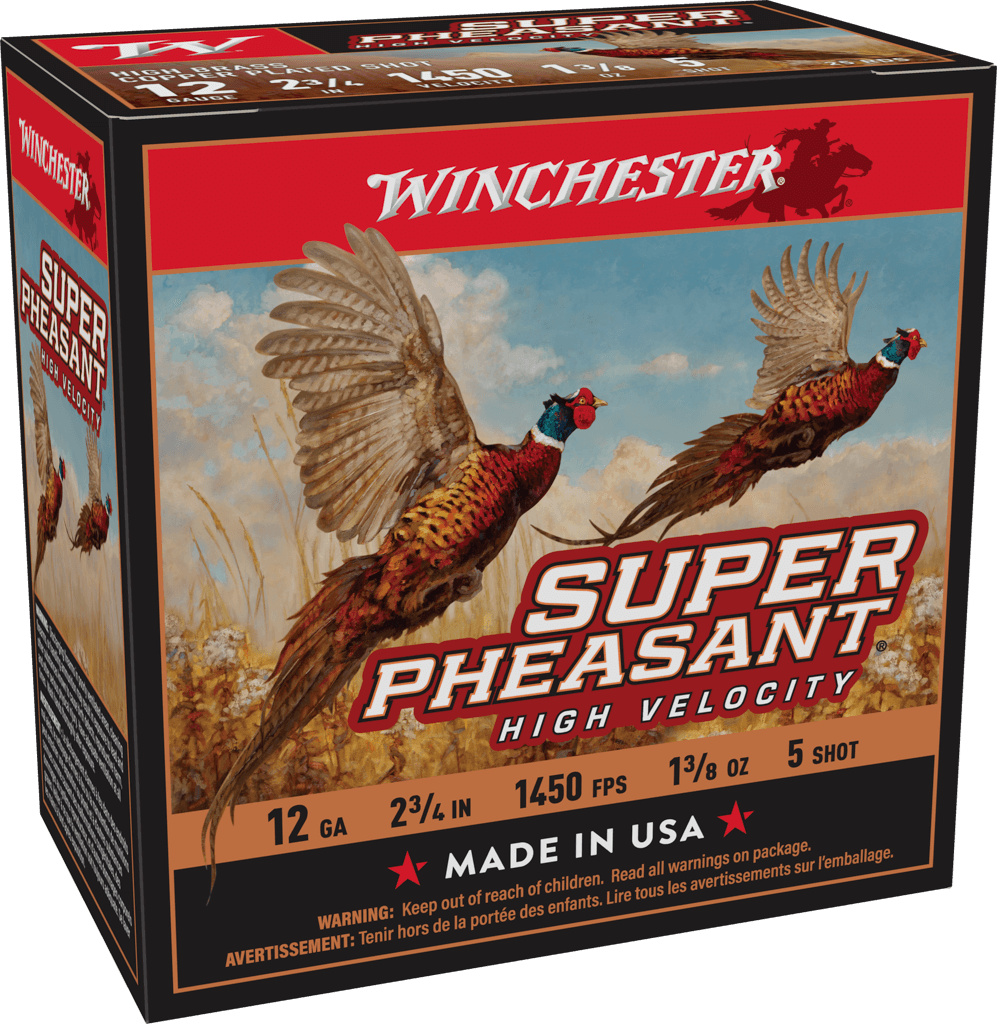 Winchester Ammo 12GA High Velocity Shotshells – 2 3/4 Inch, 1 3/8 Oz Copper-Plated Lead Shot, 25 Rounds