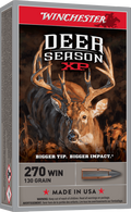 Winchester Ammo X270DS .270 Winchester Centerfire Hunting Ammo - 130 Grain Poly Tip, 20 Rounds