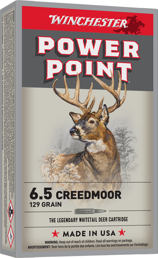 Winchester Ammo Super X Power Point 6.5 Creedmoor 129-Grain Centerfire Rifle Ammunition - 20 Rounds