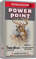 Winchester Ammo Super X Power Point 7mm-08 Rem 140 Grain Centerfire Hunting Rounds (20 Rounds per Box)