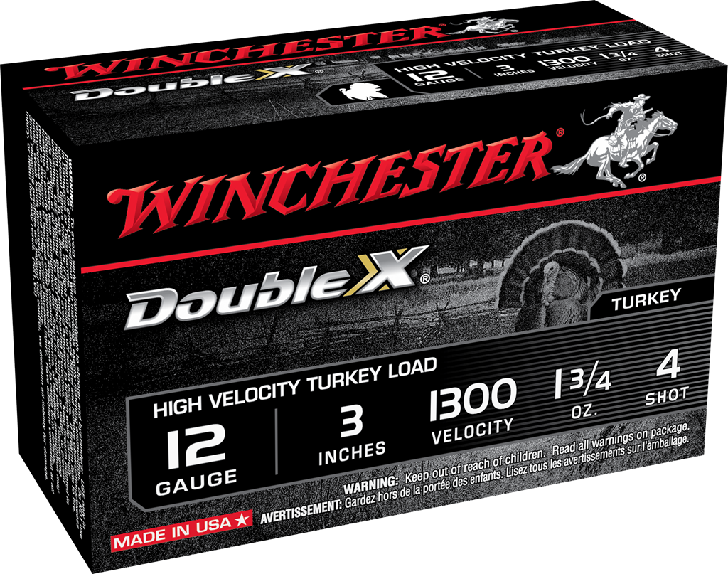 Winchester Ammo Double X 12 Gauge 3-Inch #4 High Velocity Shotshells (10 Rounds per Box, 10 Boxes per Case)