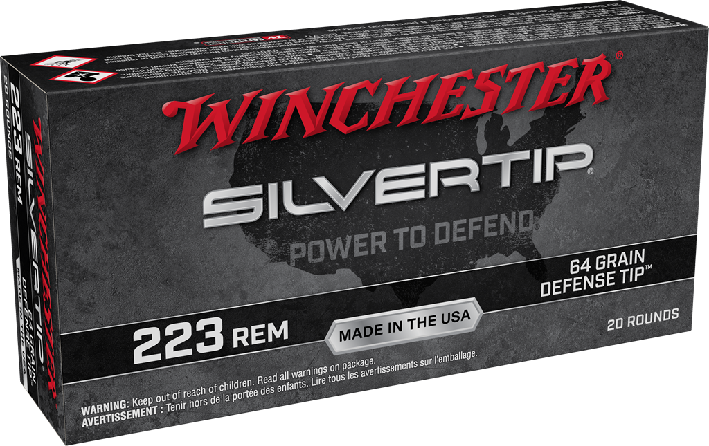 Winchester Ammo W223ST .223 Remington Defense Tip 64 Grain Polymer Tip Ammunition - 20 Rounds