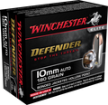 Winchester Ammo Defender 10mm 180GR JHP - 20 Rounds per Box, 200 Rounds Case