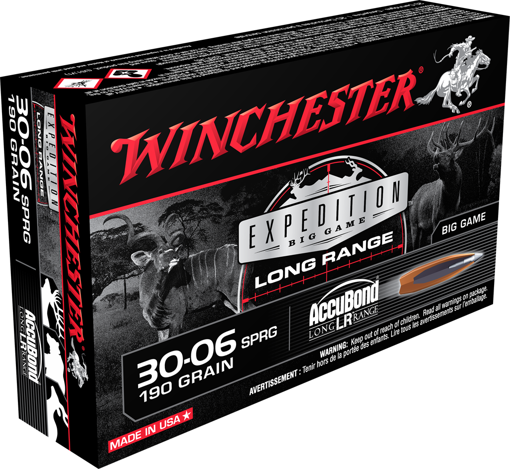 Winchester Ammo Expedition Big Game 30-06 Springfield 190 GR AccuBond LR - 20 Rounds per Box
