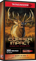 Winchester Ammo Copper Impact 300 Winchester Magnum 180-Grain Lead-Free Hunting Rounds