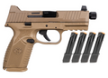 FN 509 M Tactical Bundle FDE 9mm with 4.5-Inch Threaded Barrel and 5 Magazines