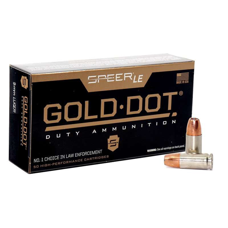 Speer Gold Dot 9mm 147 Grain GDHP — 50 Rounds