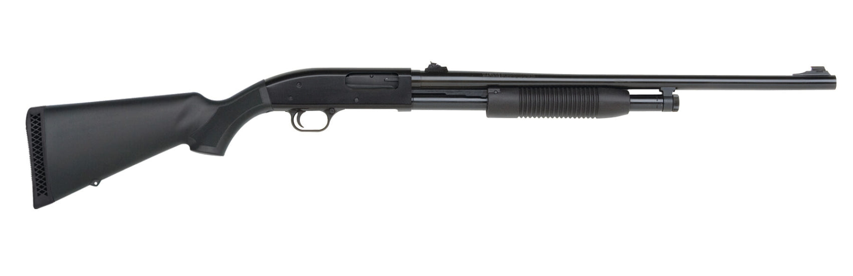 Mossberg Maverick 88 Slug 12 Gauge Pump Action Shotgun with 24-Inch Cylinder Bore Barrel and Black Synthetic Stock