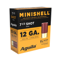 Aguila 12 Gauge Mini Shells 1 3/4 inch, 5/8 oz shot, #7.5, 25 rounds per box, 10 boxes per case