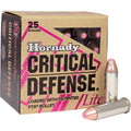 Hornady Critical Defense 9mm Luger Lite 100 Grain FlexTip Ammunition - 25 Rounds