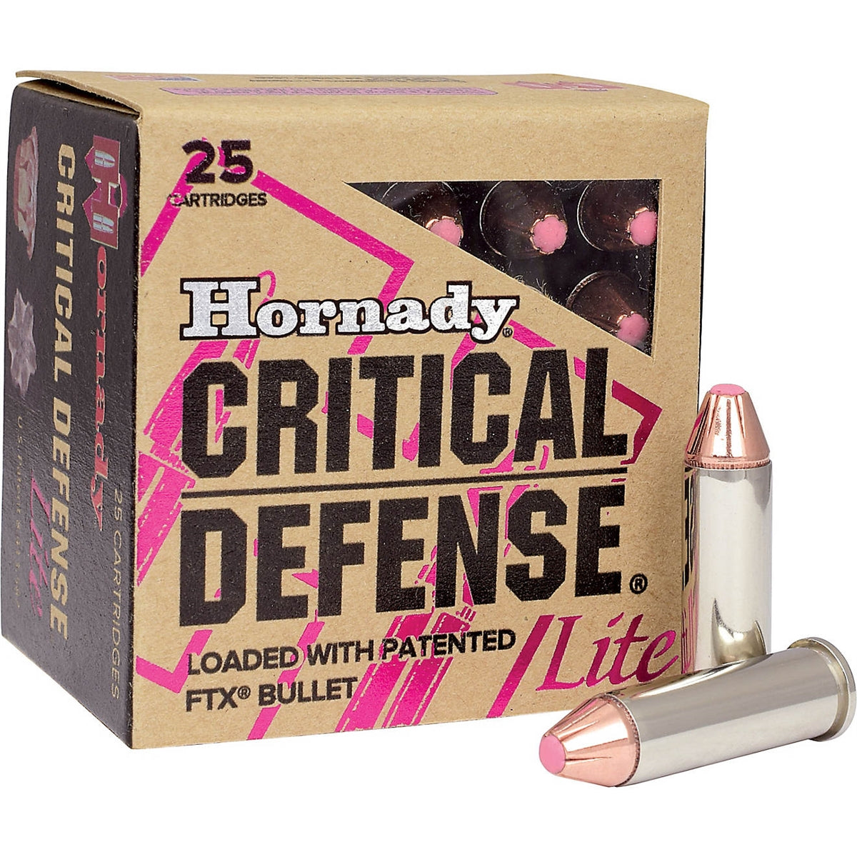 Hornady Critical Defense 9mm Luger Lite 100 Grain FlexTip Ammunition - 25 Rounds
