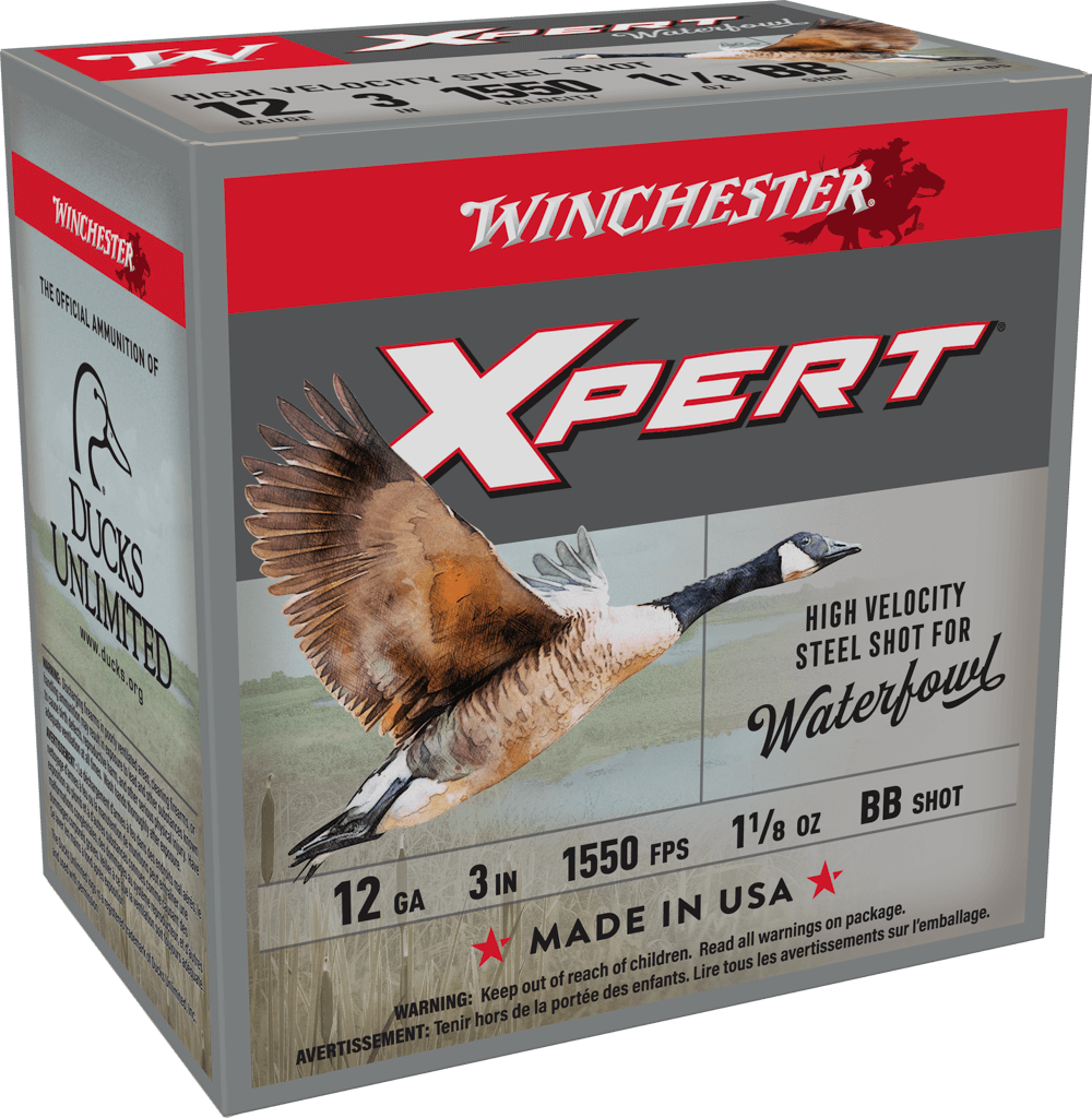 Winchester Ammo Xpert 12GA 3" Steel Shot Waterfowl Hunting Shells – 1-1/4 oz #1, 25 Rounds