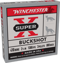 Winchester Ammo .410 Gauge Buckshot Shells - 3 Pellets, 1300 FPS, Buffered Lead Shot