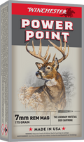 Winchester Ammo Super X Power Point 7mm Rem Mag 175-Grain Centerfire Rifle Ammunition, 20 Rounds per Box