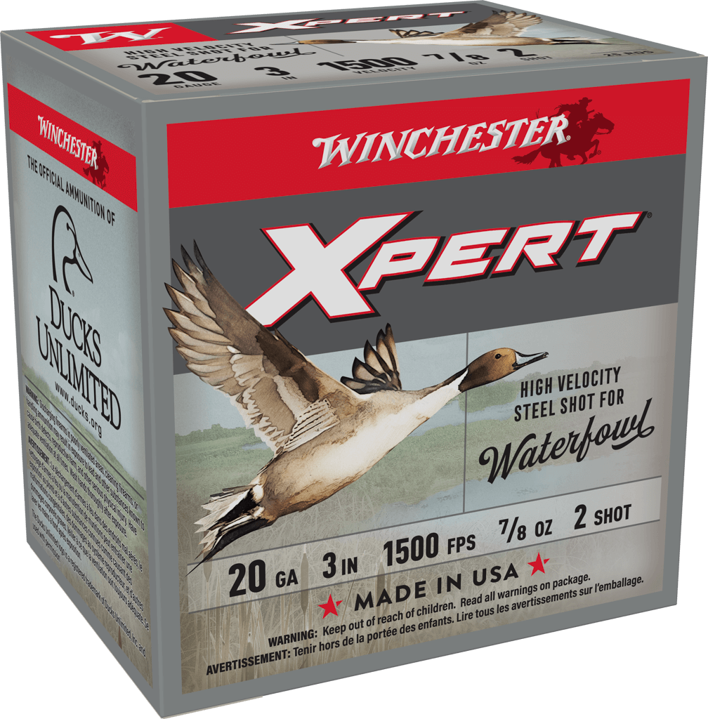 Winchester Ammo Super X Xpert High Velocity 20 Gauge 3" Steel Shot Shells - 7/8 oz #2, 25 Rounds per Box